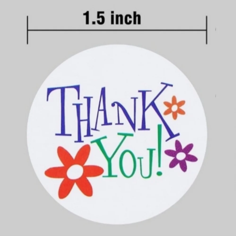 50 THANK YOU Stickers 1.5